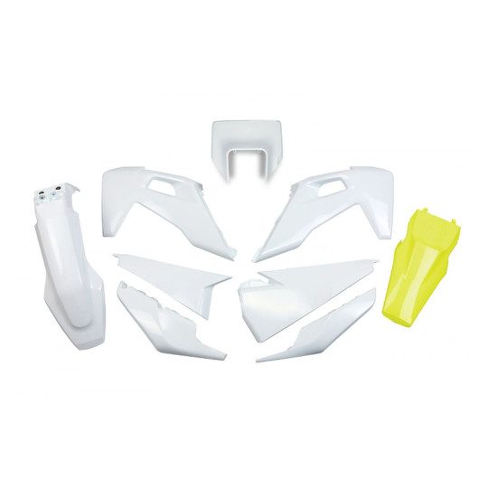 UFO PLASTIKINIS RINKINYS HUSQVARNA TE 150 / 250 / 300 '20-'23, FE 250 / 350 / 450 / 501 '20-'23 SU ŽIBINTŲ APSAUGA, ORIG
