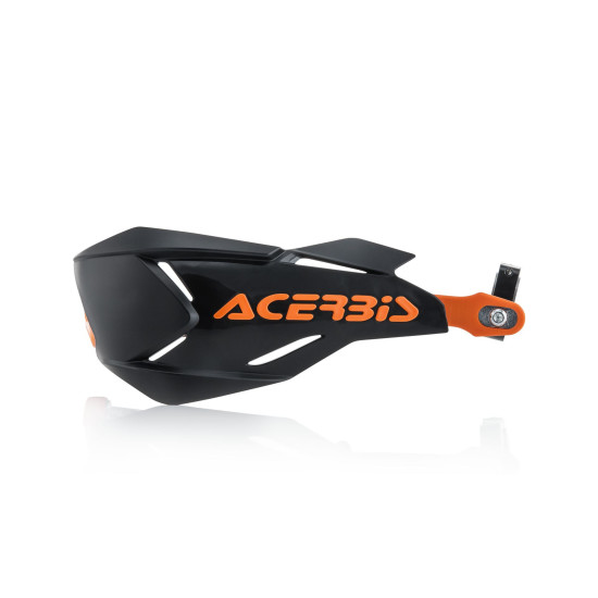 ACERBIS X-FACTORY HAND GUARDS WITH ALUMINUM CORE, BLACK/ORANGE