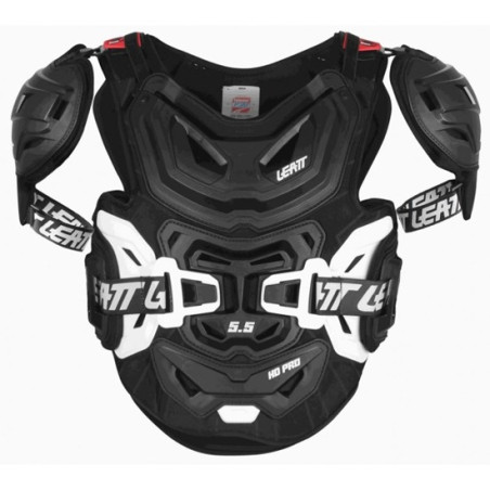 LEATT (2022/2023) krūtinės apsauga CHEST PROTECTOR 5,5 PRO HD BLACK spalva juoda dydis XXL
