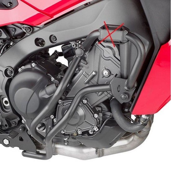 KAPPA VARIKLIO APSAUGOS YAMAHA TRACER 9 '21-'24 JUODOS - KEISTI KN2159 - nedideli dažų pažeidimai