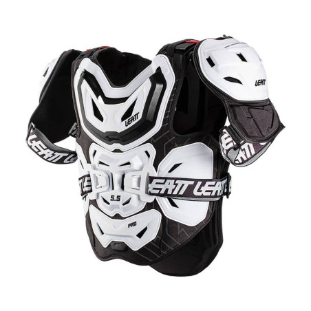 LEATT (2022/2023) krūtinės apsauga CHEST PROTECTOR 5,5 PRO WHITE spalva balta dydis universalus