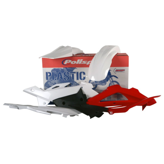 POLISPORT PLASTIC SET HUSQVARNA TC / FE '05-'07 COLOR BLACK WHITE RED OEM