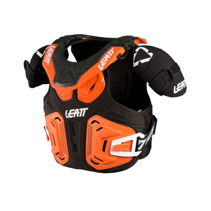 LEATT (2022/2023) chest protector with neck protection NECK BRACE FUSION VEST 2.0 JUNIOR (children) color orange size S/M (105-1