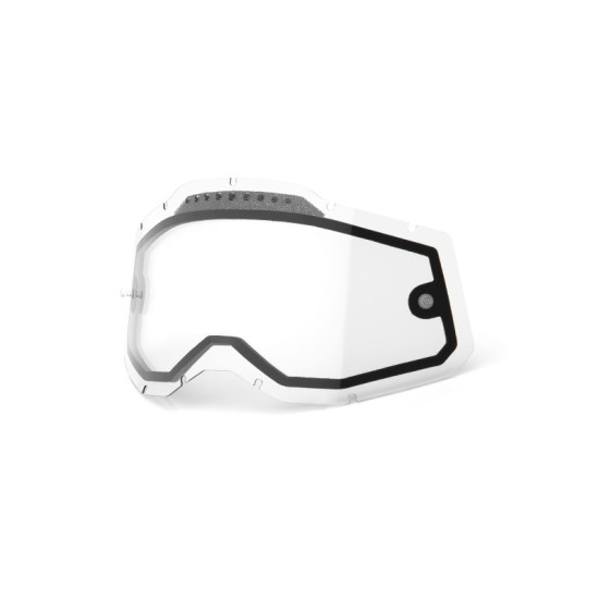 100 PERCENT RC2 / AC2 / ST2 REPLACEMENT LENS - VENTED DUAL PANE CLEAR - LENS / LENS / LENS FOR RACECRAFT 2 / ACCURI 2 / 