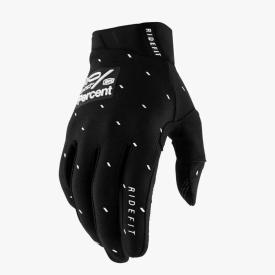 100 PERCENT CROSS / ENDURO RIDEFIT SLASHER JUODOS PIRŠTINĖS SPALVA JUODA / BALTA DYDIS XL