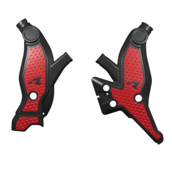 RACETECH (RTECH) RĖMŲ APSAUGAI (RINKINYS) T7 REVOLUTION YAMAHA TENERE 700 '19-'24 SPALVA JUODA - RAUDONA