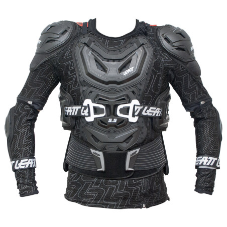 LEATT (2022/2023) krūtinės apsauga, šarvai BODY PROTECTOR 5,5 BLACK spalva juoda dydis S/M 160-172CM
