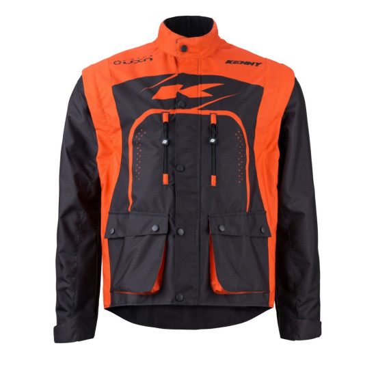 KENNY RACING JACKET ADVENTURE / ENDURO MODEL TRACK BLACK / ORANGE COLOUR BLACK / GREY / ORANGE SIZE M