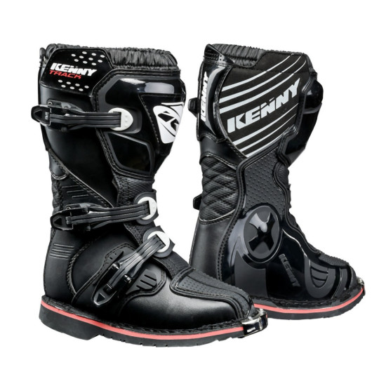 KENNY RACING CROSS / ENDURO SHOES MODEL TRACK KID / JUNIOR BLACK COLOR BLACK / WHITE SIZE 38