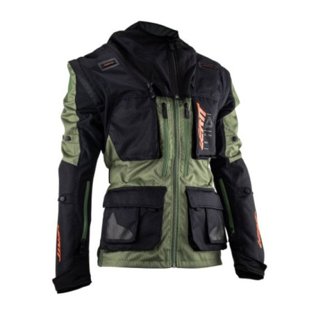 LEATT (2023) striukė MOTO 5,5 ENDURO JACKET CACTUS spalva juoda/žalia dydis XXL