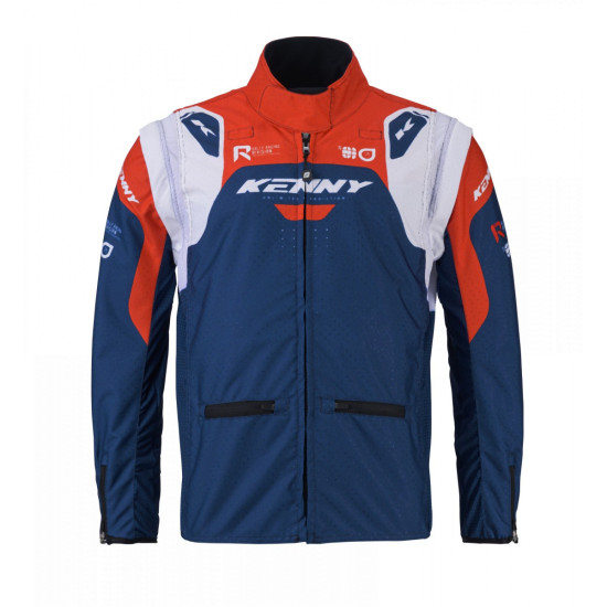 KENNY RACING ADVENTURE / ENDURO JACKET MODEL ADVENTURE ORANGE / NAVY COLOUR BLUE / ORANGE / WHITE SIZE XXXL