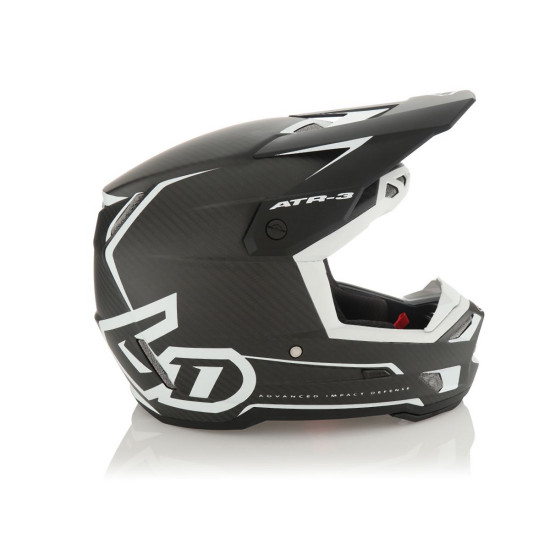 6D HELMETS CROSS / ENDURO HELMET MODEL ATR-3 NOVA MATTE WHITE COLOR BLACK / WHITE SIZE M ( 57 - 58 CM )
