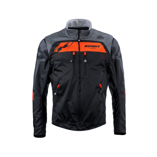 KENNY RACING ADVENTURE / ENDURO JACKET SOFTSHELL BLACK / ORANGE SIZE XXXL