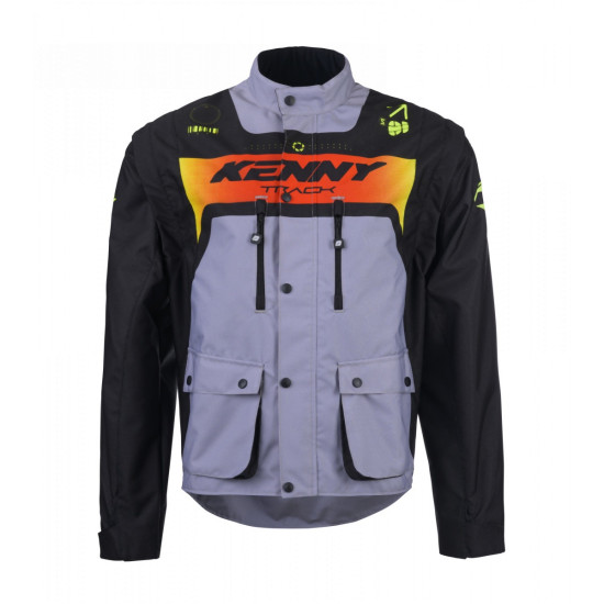 KENNY RACING JACKET ADVENTURE / ENDURO MODEL TRACK GREY / NEON YELLOW COLOR BLACK / GREY / FLUO YELLOW SIZE M