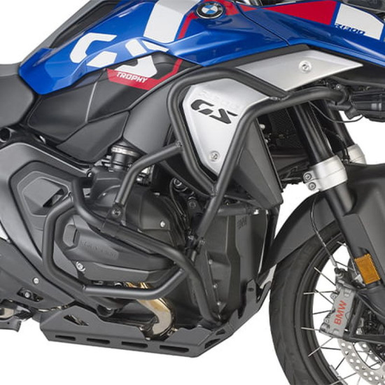 KAPPA VARIKLIO APSAUGOS (VIRŠUTINĖS) BMW R 1300 GS '24-'25 JUODOS - MONTUOJAMA TIK SU APATINĖMIS APSAUGOMIS KN5143