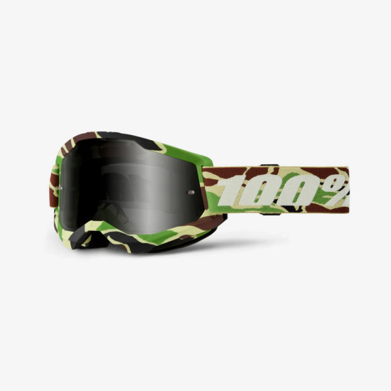 100 PERCENT STRATA 2 SAND WAR CAMO AKINIAI - DŪMINIŲ LĘŠIŲ - ŽALIA / RUDAI RŪKYTŲ LĘŠIŲ SPALVA