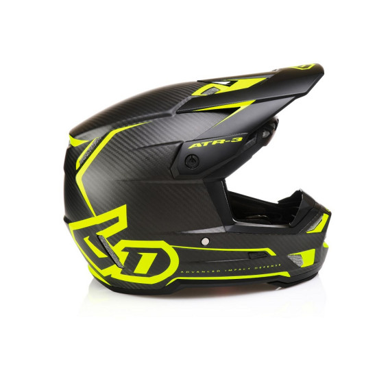 6D HELMETS CROSS / ENDURO HELMET MODEL ATR-3 NOVA MATTE YELLOW COLOR BLACK / YELLOW FLUO SIZE S ( 55 - 56 CM )