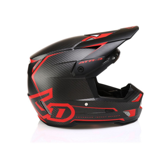 6D HELMETS CROSS / ENDURO HELMET MODEL ATR-3 NOVA MATTE RED COLOR BLACK / RED SIZE M ( 57 - 58 CM )