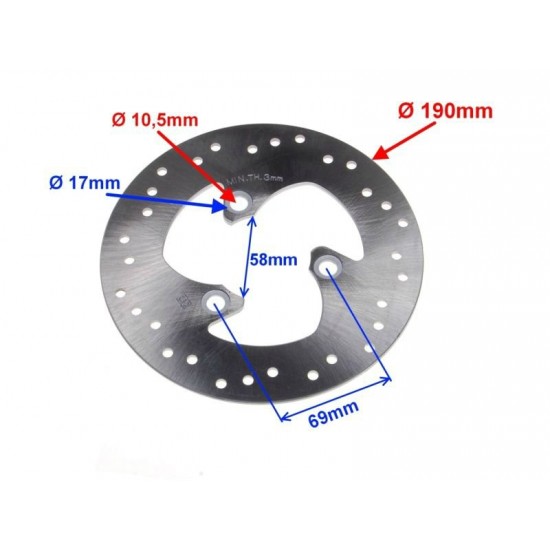 Standard 190mm brake disc