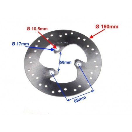 Standard 190mm brake disc