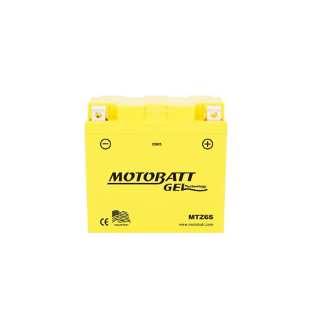 MOTOBATT gel battery MTZ6S (YTZ6S,YTX5LBS) 12V 6AH 114X70X107 KTM EXC filled (100A)