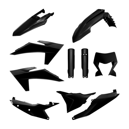 POLISPORT PLASTIC SET (FULL KIT) KTM EXC / EXC-F / XC-W / XC-WF TBI '24-'25 INCLUDES LAMP COVER AND SHOCK ABSORBER COVER