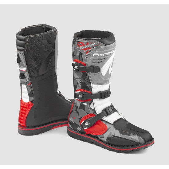 FORMA BOULDER COMP TRIAL SHOES COLOR CAMO / RED / WHITE BLACK SIZE 43