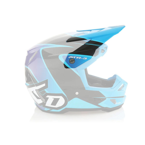 6D ŠALMO PAKEIČIAMAS SKYDELYS - SKYDELYS ATR-3 ŠALMUI WAVE GLOSS CYAN BLUE PURPLE