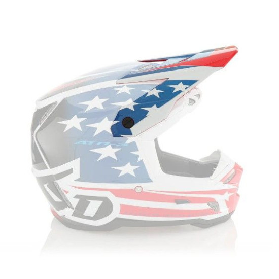 6D HELMETS REPLACEMENT VISOR - HELMET VISOR FOR ATR-3 PATRIOT GLOSS RED WHITE BLUE