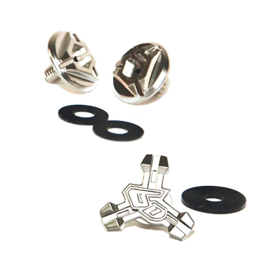 6D HELMETS VISOR SCREW SET - ATR / B VISOR SCREW SET CHROME