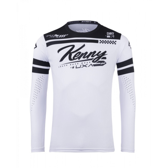 KENNY RACING T-SHIRT CROSS / ENDURO MODEL TRACK DIRT WHITE COLOR WHITE / BLACK SIZE S