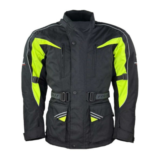 ROLEFF REKLAMINĖ TEKSTILINĖ STRIUKĖ JUODA / FLUO GELTONA XL DYDIS