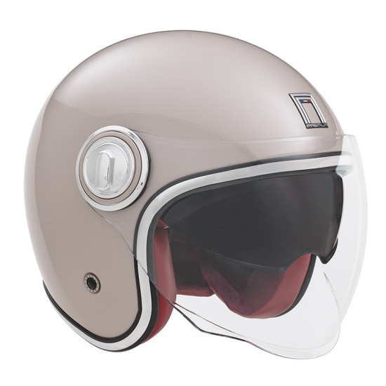 NOX PROMOTION PREMIUM OPEN FACE HELMET JET HERITAGE SOLID CHAMPAGNE COLOR SIZE M