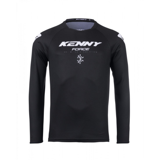 KENNY RACING T-SHIRT CROSS / ENDURO MODEL FORCE SOLID BLACK COLOR BLACK / WHITE SIZE XXL