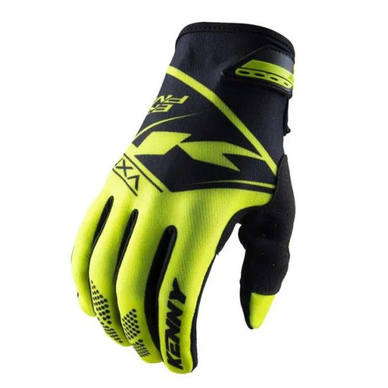 KENNY RACING CROSS / ENDURO GLOVES BRAVE NEON YELLOW FLUO YELLOW / BLACK SIZE XXL