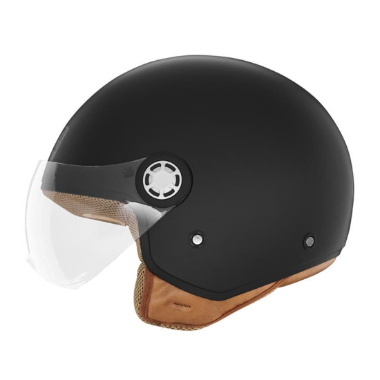 NOX JET OPEN FACE HELMET WITH VISOR N210 EVO COLOR MATTE BLACK SIZE XL