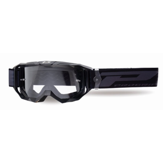 PROGRIP GOGGLES PG3300-322 TR VISION COLOR MATTE BLACK (GLASS PG3310 CLEAR ANTISCRATCH, NO FOG, ANTI UV)
