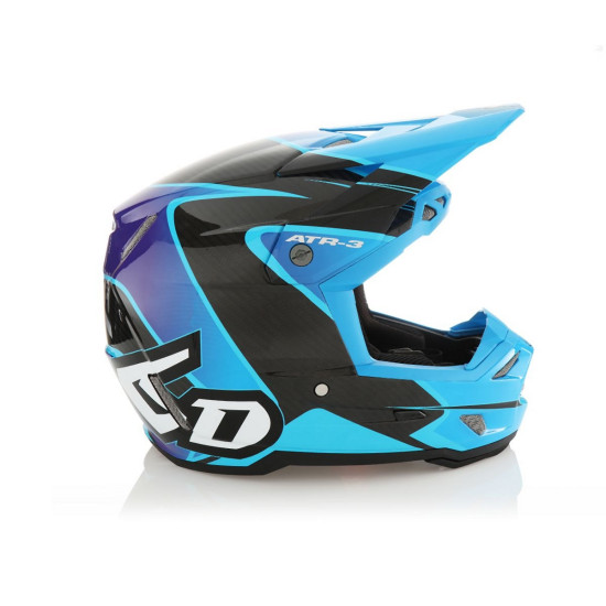 6D ŠALMAI KROSINIS / ENDURO ŠALMAS, MODELIS ATR-3 WAVE, ŽYDRA / MĖLYNA / VIOLETINĖ SPALVA, MĖLYNA / JUODA / VIOLETINĖ, D
