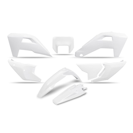 UFO 2025 / 11 PLASTIC SET HUSQVARNA FE 250 / 350 / 450 / 501 '25-'26, TE 250 / 300 HERITAGE '25-'26 COLOR WHITE