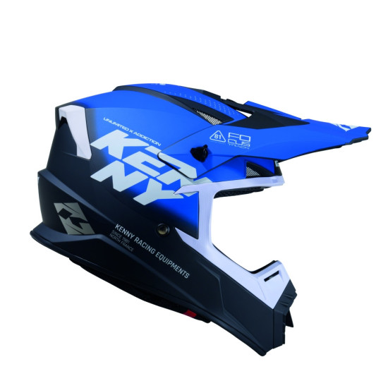 KENNY RACING HELMET CROSS / ENDURO TRACK GRAPHIC FOCUS BLUE COLOR BLUE SIZE XS