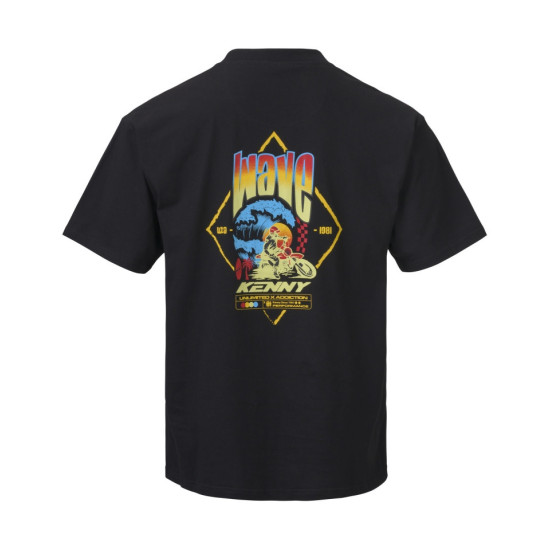 KENNY RACING T-SHIRT WAVE OVERSIZE BLACK SIZE L