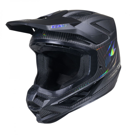 KENNY RACING HELMET CROSS / ENDURO TITANIUM CARBON MATT HOLOGRAPHIC COLOR BLACK SIZE M