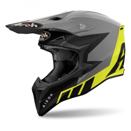 AIROH ŠALMAS KROSUI / ENDURO / ATV / QUAD WRAAAP CONQUER SPALVA FLUO GELTONA / JUODA / BALTA KILMĖ DYDIS L