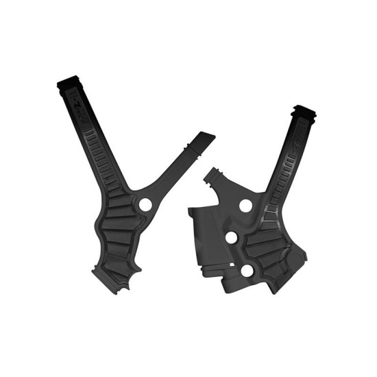 RACETECH (RTECH) 2025/12 FRAME GUARDS (SET) BI-MATERIAL SUPER GRIP YAMAHA YZ 85 '22-'24 BLACK