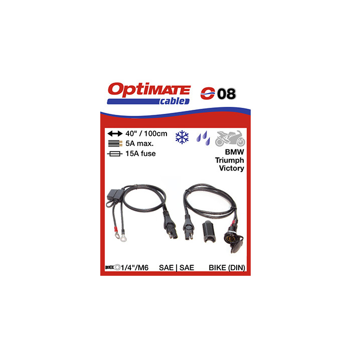 OPTIMATE socket 12v socket with rubber cover and cable to connect to the battery in the batteries (EL)