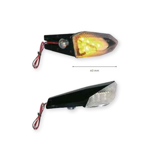 FAR turn signal LED mounted on license plate (set - 2 units) color black