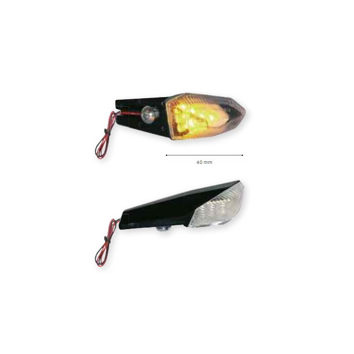 FAR turn signal LED mounted on license plate (set - 2 units) color black