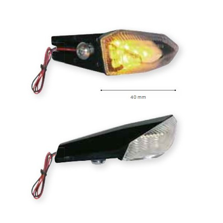 FAR turn signal LED mounted on license plate (set - 2 units) color black
