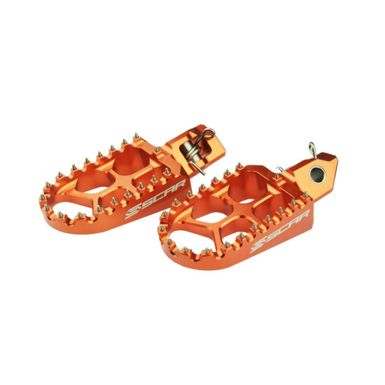 SCAR RACING ALUMINUM FOOTRESTS PEGS KTM SX / EXC '23-, HUSQVARNA '23-, GASGAS '24-, SHERCO '08-'25, BETA RR '05-'19, HUS