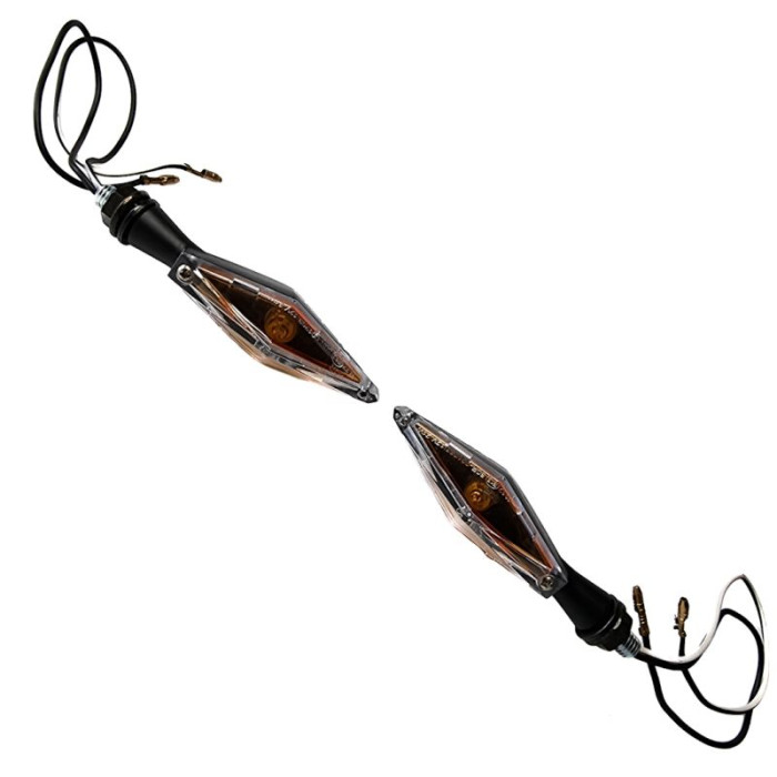 FAR turn signal set VIPER (2 pcs,,) color black (21W) (93MM) orange glass